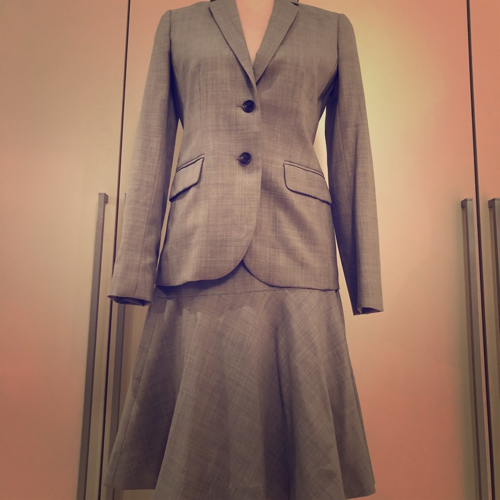 Reduced price! Jcrew grey office suit.